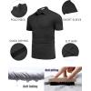 imageCOOFANDY Mens Polo Shirt Golf Dry Fit Performance Short Sleeve Moisture Wicking Athletic Polo Collared Tennis TShirtBlack