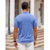 imageCOOFANDY Mens Polo Shirt Golf Dry Fit Performance Short Sleeve Moisture Wicking Athletic Polo Collared Tennis TShirtBlue