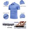 imageCOOFANDY Mens Polo Shirt Golf Dry Fit Performance Short Sleeve Moisture Wicking Athletic Polo Collared Tennis TShirtBlue