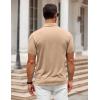 imageCOOFANDY Mens Polo Shirt Golf Dry Fit Performance Short Sleeve Moisture Wicking Athletic Polo Collared Tennis TShirtLight Brown