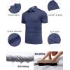 imageCOOFANDY Mens Polo Shirt Golf Dry Fit Performance Short Sleeve Moisture Wicking Athletic Polo Collared Tennis TShirtPure Blue