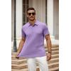 imageCOOFANDY Mens Polo Shirt Golf Dry Fit Performance Short Sleeve Moisture Wicking Athletic Polo Collared Tennis TShirtPurple