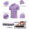imageCOOFANDY Mens Polo Shirt Golf Dry Fit Performance Short Sleeve Moisture Wicking Athletic Polo Collared Tennis TShirtPurple