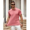 imageCOOFANDY Mens Polo Shirt Golf Dry Fit Performance Short Sleeve Moisture Wicking Athletic Polo Collared Tennis TShirtRed