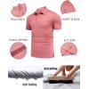imageCOOFANDY Mens Polo Shirt Golf Dry Fit Performance Short Sleeve Moisture Wicking Athletic Polo Collared Tennis TShirtRed