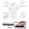 imageCOOFANDY Mens Polo Shirt Golf Dry Fit Performance Short Sleeve Moisture Wicking Athletic Polo Collared Tennis TShirtWhite