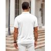 imageCOOFANDY Mens Polo Shirt Golf Dry Fit Performance Short Sleeve Moisture Wicking Athletic Polo Collared Tennis TShirtWhite