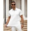 imageCOOFANDY Mens Polo Shirt Golf Dry Fit Performance Short Sleeve Moisture Wicking Athletic Polo Collared Tennis TShirtWhite
