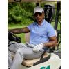 imageCOOFANDY Mens Polo Shirts 100 Cotton Heavyweight Short Sleeve Button Golf Shirts Classic Pullover Ribbed Collar and CuffsClear Blue