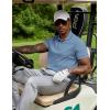 imageCOOFANDY Mens Polo Shirts 100 Cotton Heavyweight Short Sleeve Button Golf Shirts Classic Pullover Ribbed Collar and CuffsGrey Blue