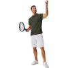 imageCOOFANDY Mens Polo Shirts Short Sleeve Classic Fit Golf Shirts Casual Solid Waffle Collared T ShirtArmy Green