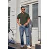 imageCOOFANDY Mens Polo Shirts Short Sleeve Classic Fit Golf Shirts Casual Solid Waffle Collared T ShirtArmy Green