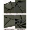 imageCOOFANDY Mens Polo Shirts Short Sleeve Classic Fit Golf Shirts Casual Solid Waffle Collared T ShirtArmy Green