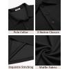 imageCOOFANDY Mens Polo Shirts Short Sleeve Classic Fit Golf Shirts Casual Solid Waffle Collared T ShirtBlack