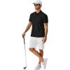 imageCOOFANDY Mens Polo Shirts Short Sleeve Classic Fit Golf Shirts Casual Solid Waffle Collared T ShirtBlack