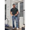 imageCOOFANDY Mens Polo Shirts Short Sleeve Classic Fit Golf Shirts Casual Solid Waffle Collared T ShirtDark Gray