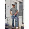 imageCOOFANDY Mens Polo Shirts Short Sleeve Classic Fit Golf Shirts Casual Solid Waffle Collared T ShirtLight Gray
