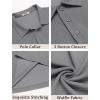imageCOOFANDY Mens Polo Shirts Short Sleeve Classic Fit Golf Shirts Casual Solid Waffle Collared T ShirtLight Gray