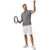imageCOOFANDY Mens Polo Shirts Short Sleeve Classic Fit Golf Shirts Casual Solid Waffle Collared T ShirtLight Gray