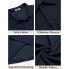 imageCOOFANDY Mens Polo Shirts Short Sleeve Classic Fit Golf Shirts Casual Solid Waffle Collared T ShirtNavy Blue