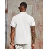 imageCOOFANDY Mens Polo Shirts Short Sleeve Classic Fit Golf Shirts Casual Solid Waffle Collared T ShirtWhite