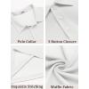imageCOOFANDY Mens Polo Shirts Short Sleeve Classic Fit Golf Shirts Casual Solid Waffle Collared T ShirtWhite