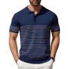 Navy Blue (Grey Stripes)