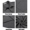 imageCOOFANDY Men Short Sleeve Polo Shirt Casual Summer Collar Shirts Dress Button Polo T Shirt Classic Golf ShirtsDark Grey