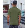 imageCOOFANDY Mens Cotton Pique Polo Shirts Short Sleeve Golf Shirts Basic Casual Collared TShirtArmy Green