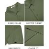 imageCOOFANDY Mens Cotton Pique Polo Shirts Short Sleeve Golf Shirts Basic Casual Collared TShirtArmy Green
