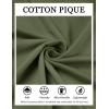 imageCOOFANDY Mens Cotton Pique Polo Shirts Short Sleeve Golf Shirts Basic Casual Collared TShirtArmy Green