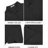 imageCOOFANDY Mens Cotton Pique Polo Shirts Short Sleeve Golf Shirts Basic Casual Collared TShirtBlack