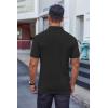 imageCOOFANDY Mens Cotton Pique Polo Shirts Short Sleeve Golf Shirts Basic Casual Collared TShirtBlack