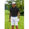 imageCOOFANDY Mens Cotton Pique Polo Shirts Short Sleeve Golf Shirts Basic Casual Collared TShirtBlack