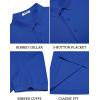 imageCOOFANDY Mens Cotton Pique Polo Shirts Short Sleeve Golf Shirts Basic Casual Collared TShirtBlue
