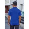 imageCOOFANDY Mens Cotton Pique Polo Shirts Short Sleeve Golf Shirts Basic Casual Collared TShirtBlue