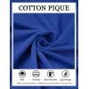 imageCOOFANDY Mens Cotton Pique Polo Shirts Short Sleeve Golf Shirts Basic Casual Collared TShirtBlue