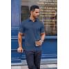 imageCOOFANDY Mens Cotton Pique Polo Shirts Short Sleeve Golf Shirts Basic Casual Collared TShirtDark Blue