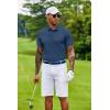 imageCOOFANDY Mens Cotton Pique Polo Shirts Short Sleeve Golf Shirts Basic Casual Collared TShirtDark Blue