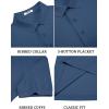 imageCOOFANDY Mens Cotton Pique Polo Shirts Short Sleeve Golf Shirts Basic Casual Collared TShirtDark Blue