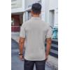 imageCOOFANDY Mens Cotton Pique Polo Shirts Short Sleeve Golf Shirts Basic Casual Collared TShirtLight Grey