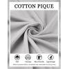imageCOOFANDY Mens Cotton Pique Polo Shirts Short Sleeve Golf Shirts Basic Casual Collared TShirtLight Grey