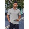 imageCOOFANDY Mens Cotton Pique Polo Shirts Short Sleeve Golf Shirts Basic Casual Collared TShirtLight Grey