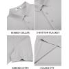 imageCOOFANDY Mens Cotton Pique Polo Shirts Short Sleeve Golf Shirts Basic Casual Collared TShirtLight Grey