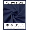 imageCOOFANDY Mens Cotton Pique Polo Shirts Short Sleeve Golf Shirts Basic Casual Collared TShirtNavy Blue