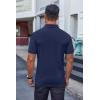 imageCOOFANDY Mens Cotton Pique Polo Shirts Short Sleeve Golf Shirts Basic Casual Collared TShirtNavy Blue