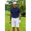 imageCOOFANDY Mens Cotton Pique Polo Shirts Short Sleeve Golf Shirts Basic Casual Collared TShirtNavy Blue
