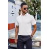 imageCOOFANDY Mens Cotton Pique Polo Shirts Short Sleeve Golf Shirts Basic Casual Collared TShirtWhite