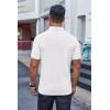 imageCOOFANDY Mens Cotton Pique Polo Shirts Short Sleeve Golf Shirts Basic Casual Collared TShirtWhite