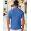 imageCOOFANDY Mens Knit Button Down Shirts Short Sleeve Vintage Polo Shirt Casual Vacation Beach ShirtsBlue